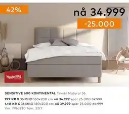 Skeidar SENSITIVE 600 KONTINENTAL tilbud
