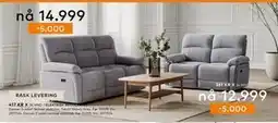 Skeidar Denver 3-seter recliner elektrisk tilbud