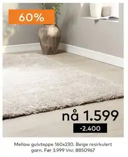 Skeidar Mellow gulvteppe tilbud