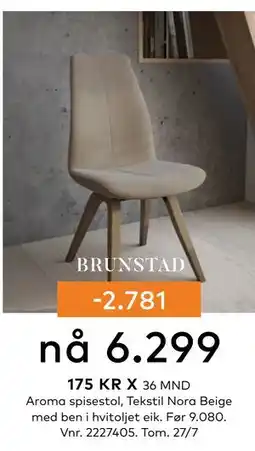 Skeidar Aroma spisestol tilbud