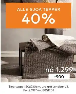 Skeidar Sjoa teppe tilbud