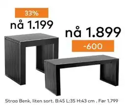 Skeidar Straa Benk tilbud