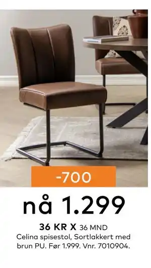 Skeidar Celina spisestol tilbud