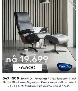 Skeidar Stressless View lenestol tilbud
