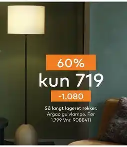 Skeidar Argao gulvlampe tilbud