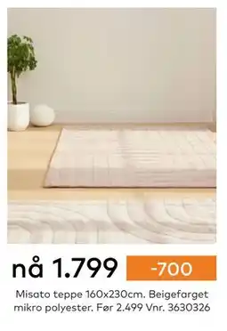 Skeidar Misato teppe tilbud