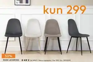 Skeidar Venus spisestol tilbud
