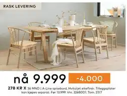 Skeidar A-Line spisebord tilbud