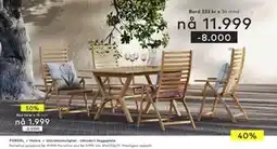 Skeidar Portefino spisebord tilbud