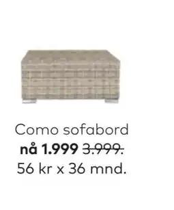 Skeidar Como sofabord tilbud