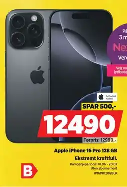 POWER Apple iPhone 16 Pro 128 GB tilbud