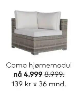 Skeidar Como hjørnemodul tilbud