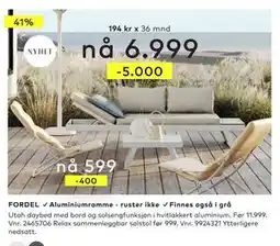 Skeidar Relax sammenleggbar solstol tilbud