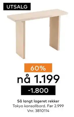 Skeidar Tokyo konsollbord tilbud