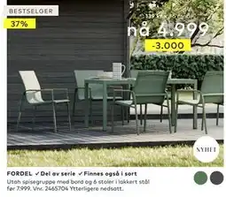 Skeidar Utah spisegruppe tilbud