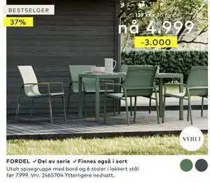 Skeidar Utah spisegruppe tilbud