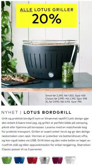 Skeidar ALLE LOTUS GRILLER tilbud