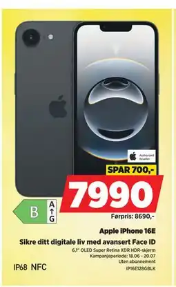 POWER Apple iPhone 16E tilbud