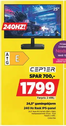 POWER 24,5 gamingskjerm tilbud