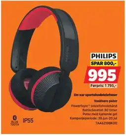 POWER On-ear sportshodetelefoner tilbud