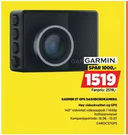 POWER GARMIN 57 GPS DASHBORDKAMERA tilbud