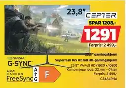 POWER 23,8 gamingskjerm tilbud