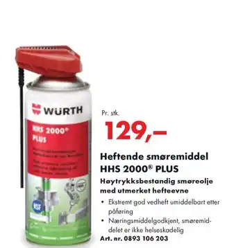 Würth Heftende smøremiddel HHS 2000® PLUS tilbud
