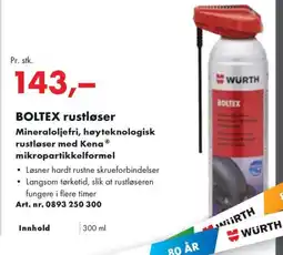 Würth BOLTEX rustløser tilbud