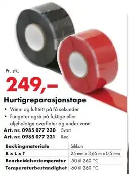 Würth Hurtigreparasjonstape tilbud