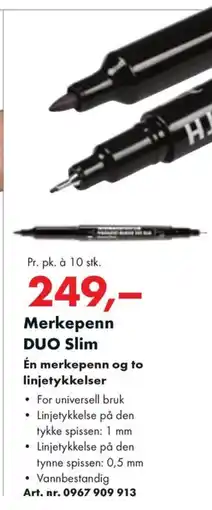 Würth Merkepenn DUO Slim Én merkepenn og to linjetykkelser tilbud