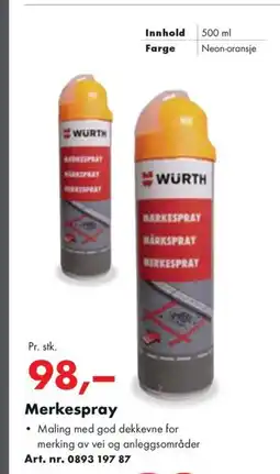 Würth Merkespray tilbud