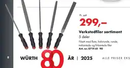 Würth Verkstedfiler sortiment tilbud