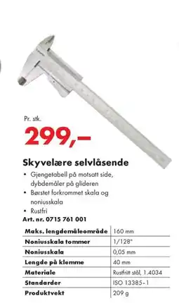 Würth Skyvelære selvlåsende tilbud
