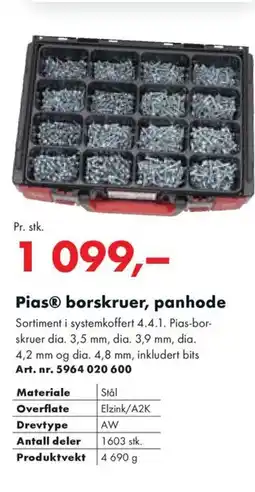 Würth PiasⓇ borskruer, panhode tilbud