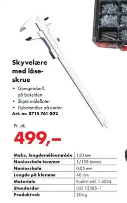 Würth Skyvelære med låse- skrue tilbud