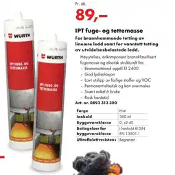 Würth IPT fuge- og tettemasse tilbud