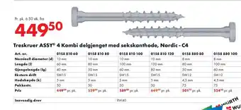 Würth Treskruer ASSY® 4 Kombi delgjenget med sekskanthode, Nordic - C4 tilbud