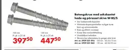 Würth Betongskrue med sekskantet hode og påresset skive W-BS/S tilbud