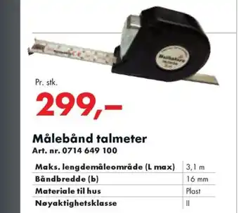 Würth Målebånd talmeter tilbud
