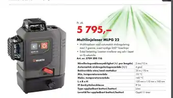 Würth Multilinjelaser MLPG 22 tilbud