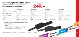 Würth Karosserisagblad med SIG-adapter tilbud