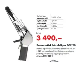 Würth Pneumatisk båndsliper DSF 20 tilbud