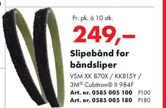 Würth Slipebånd for båndsliper tilbud