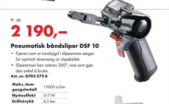 Würth Pneumatisk båndsliper DSF 10 tilbud
