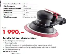 Würth Trykkluftdrevet eksentersliper tilbud