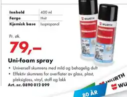 Würth Uni-foam spray tilbud