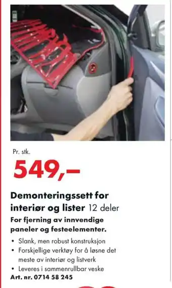Würth Demonteringssett for interiør og lister 12 deler tilbud