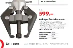 Würth Avdrager for viskerarmer tilbud