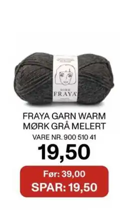 Stoff & Stil Fraya garn warm mørk grå melert tilbud