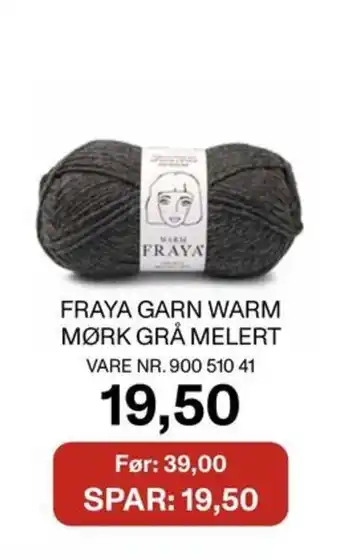 Stoff & Stil Fraya garn warm mørk grå melert tilbud